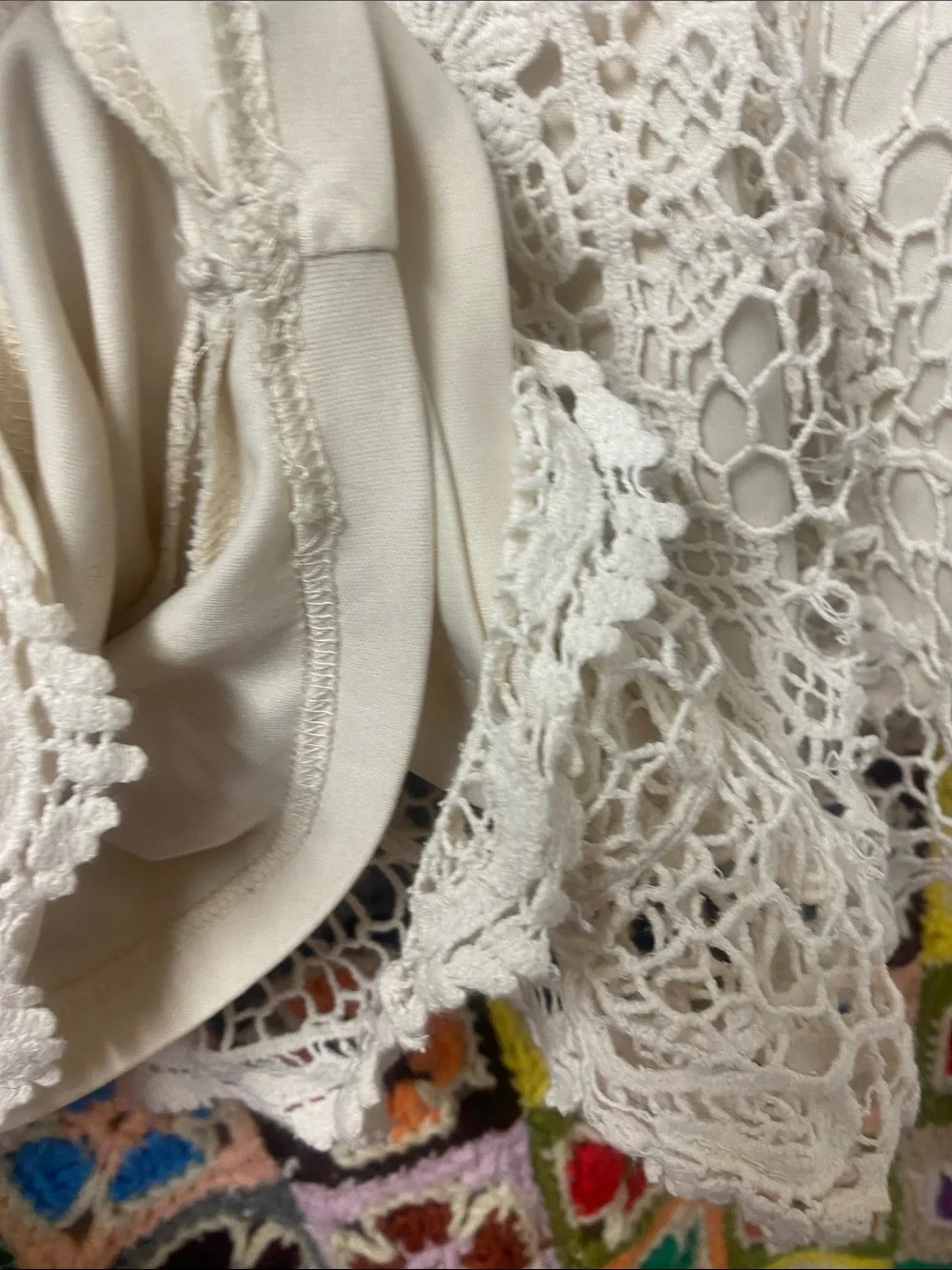 iris Cream Crochet Lace Drawstring Women’s Shorts